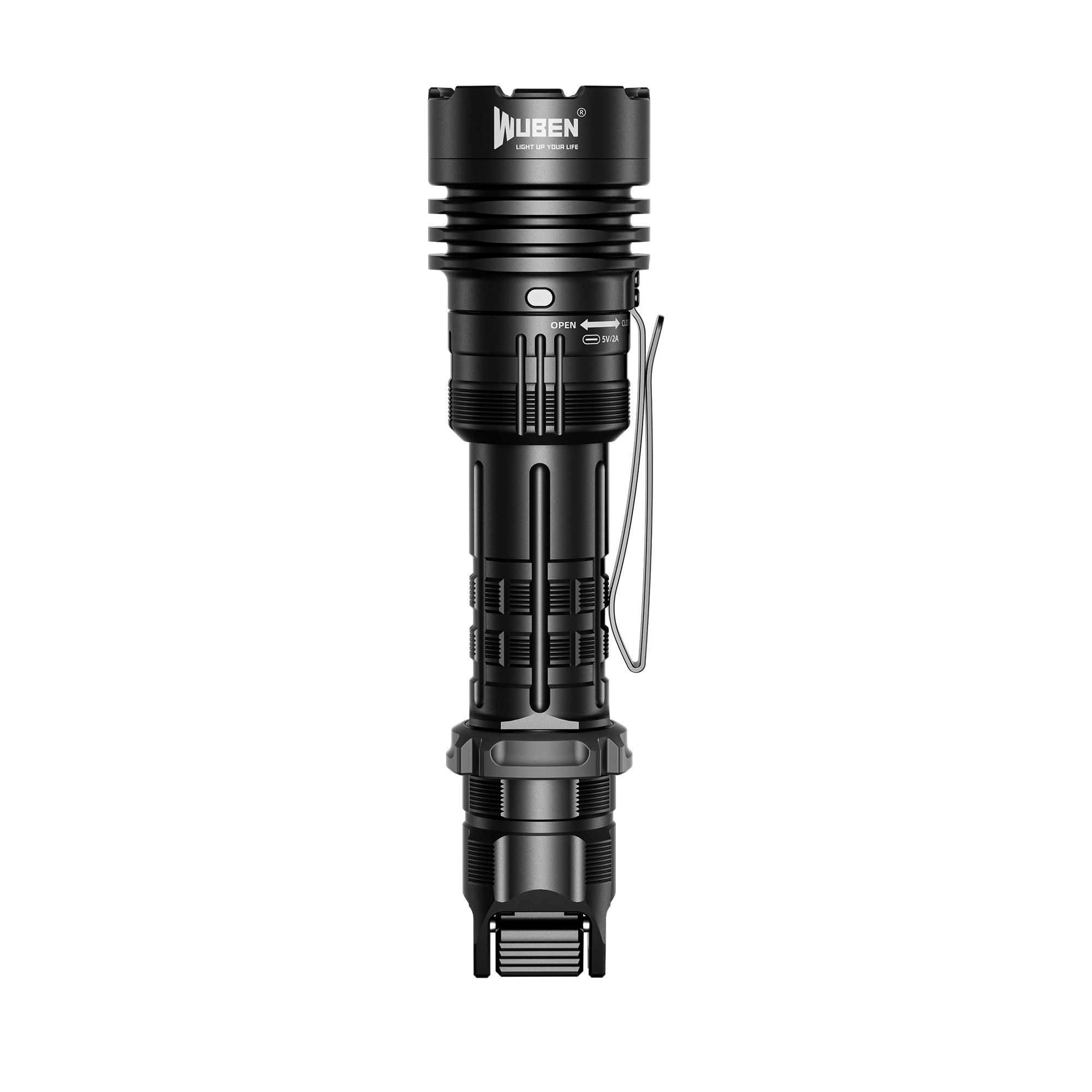 WUBENบูเบนT1ไฟฉายไฮไลต์ลาดตระเวนทางยุทธวิธีระยะสั้น2000Lumen Strong Light Telescopic กันน้ำและกันฝุ่น